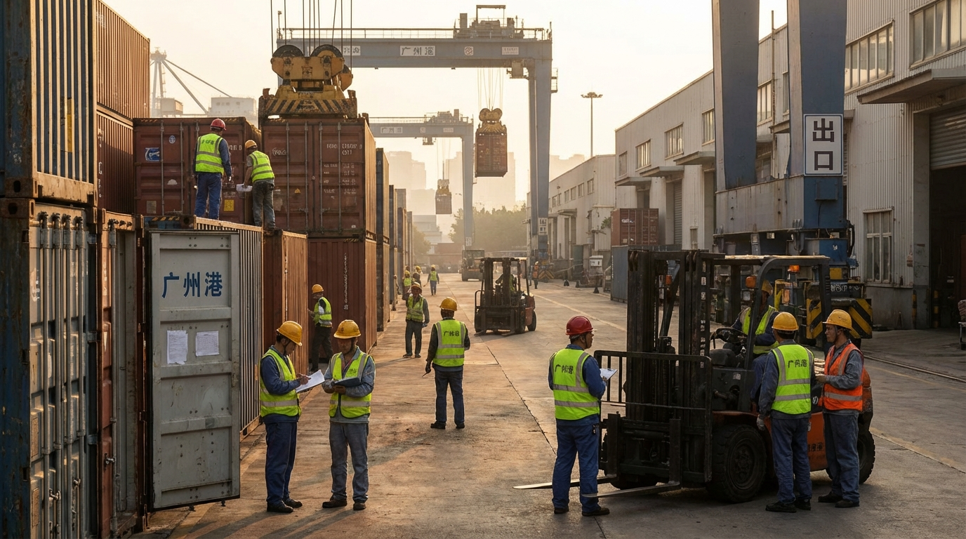 Export logistics and container shipping