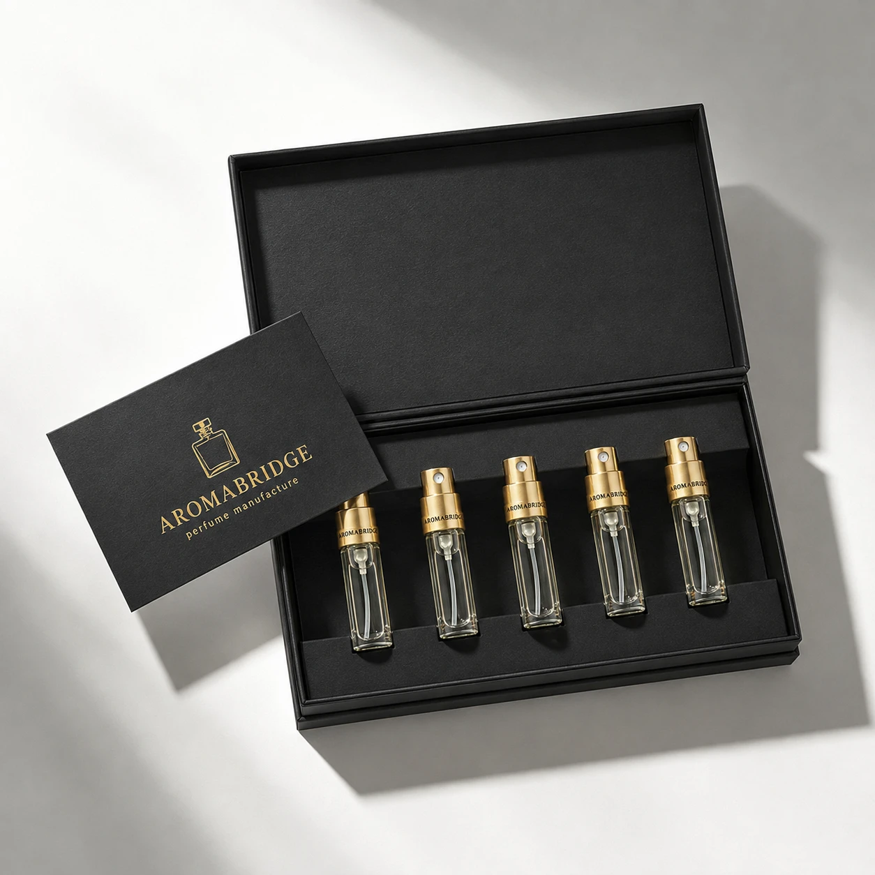Perfume sample and discovery set packaging presentation